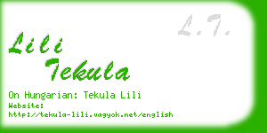 lili tekula business card